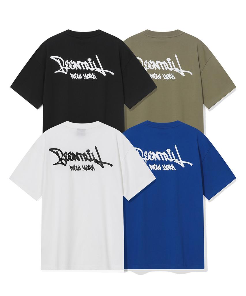 BEENTRILL Script Logo T-Shirt (Blue)