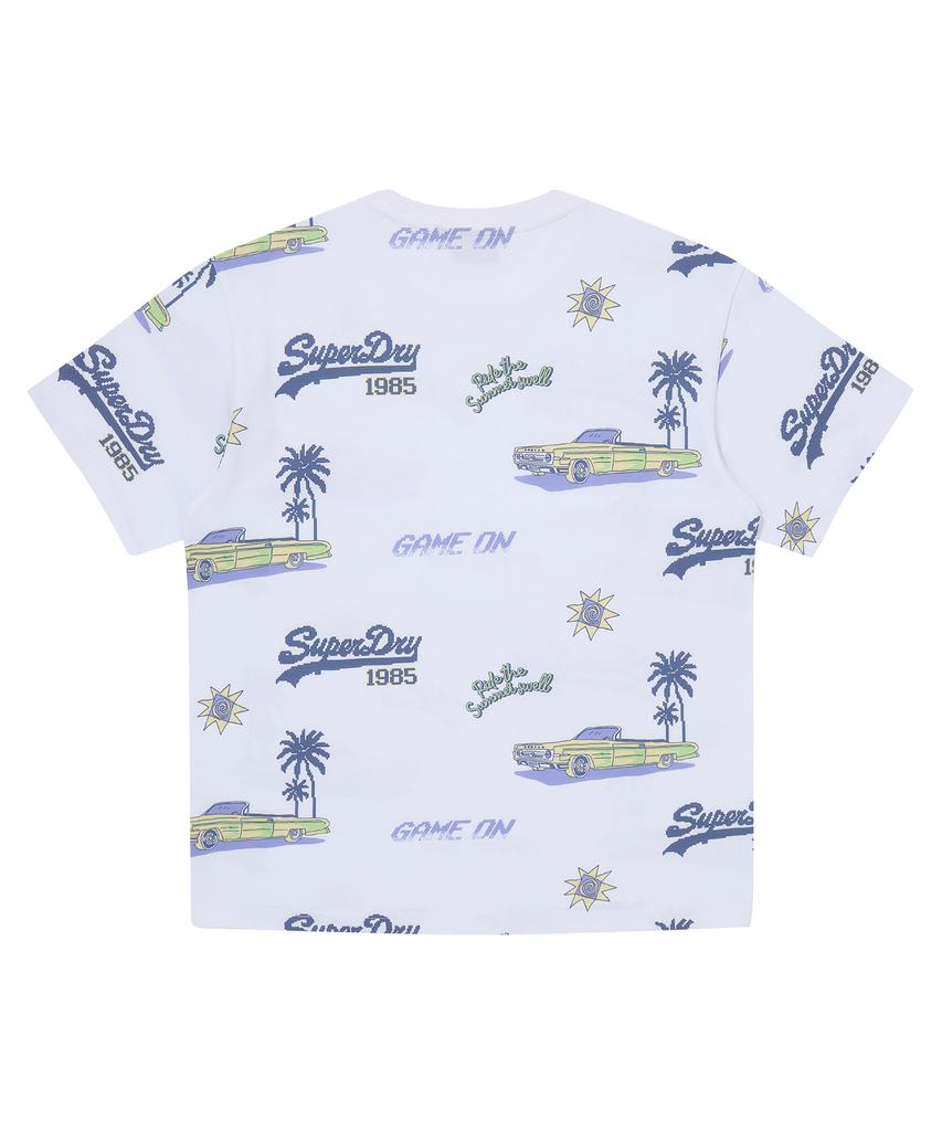 Syupeodeulai Street Surfer Pattern T-Shirt White
