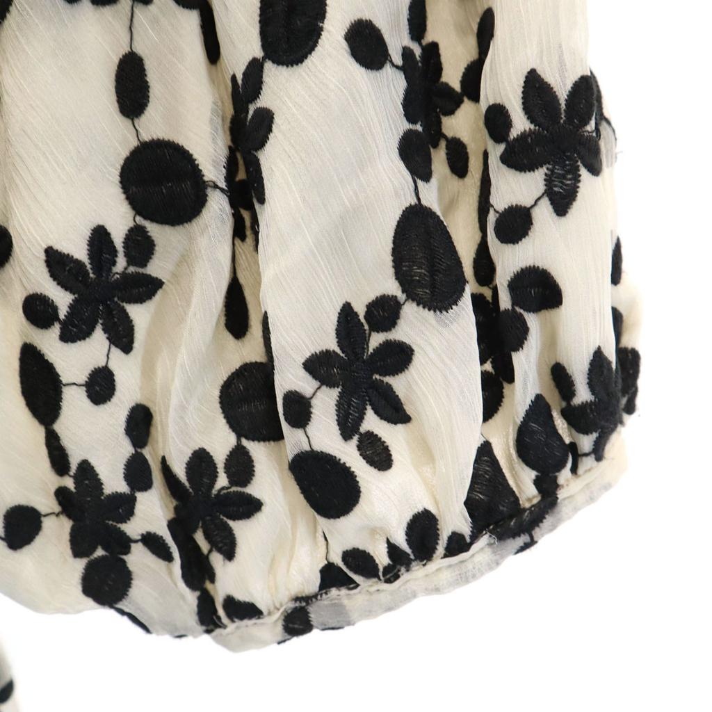 Unused CLANE Flower Pattern Five-quarter Sleeve Embroidery One Piece 1 Women Used