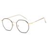 Polygon Glasses Men Vintage Octagon Blue Light Blocking Luxury Metal Eyewear 0 to -6.0 Prescription