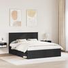 Bed Frame Black 160 x 200 cm Solid Pine Wood