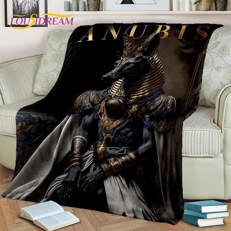 Anubis faraon Horus mumia mitologia egipska bogowie koc, miękki koc do rzucania dla domu sypialnia kanapa z funkcją spania narzuta na piknik koc dziecięcy