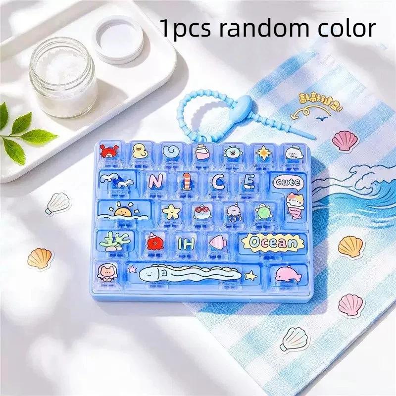 26 Roosters Toetsenbord Keycap Fidget Clicker 1STuks Stille Klik Anti-angst Speelgoed voor Klaslokaal Kantoor Thuisgebruik Volwassenen Kinderen