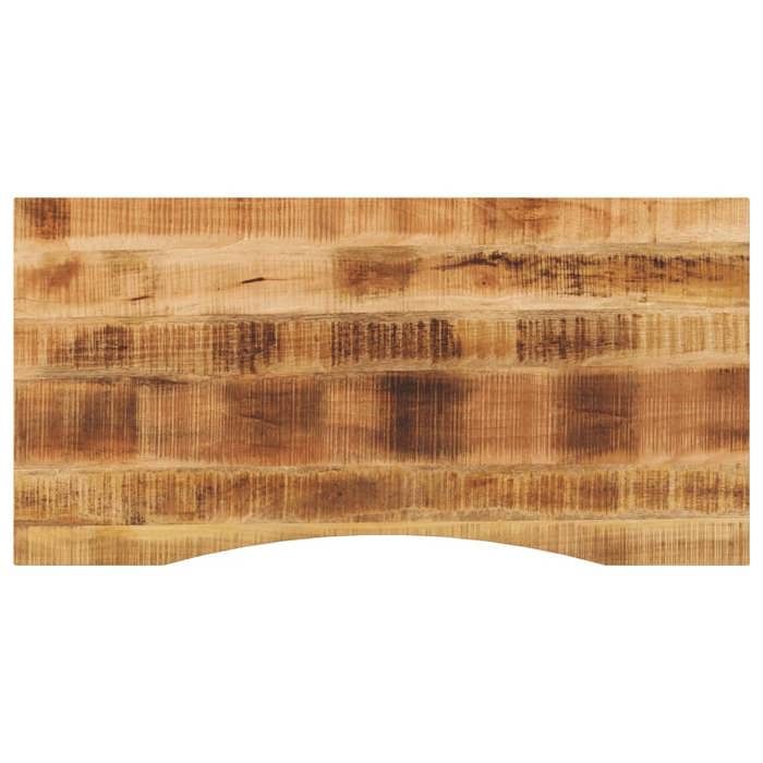 VidaXL Dessus de bureau avec courbe 120x60x2,5 cm manguier massif brut, dessus de table de remplacement, dessus de table de 370188