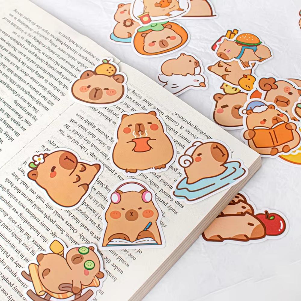 50Pcs/Bag Cartoon Capybara Graffiti Stickers Creative Funny Decorative Scrapbook Sticky Phone Stationery Sticker