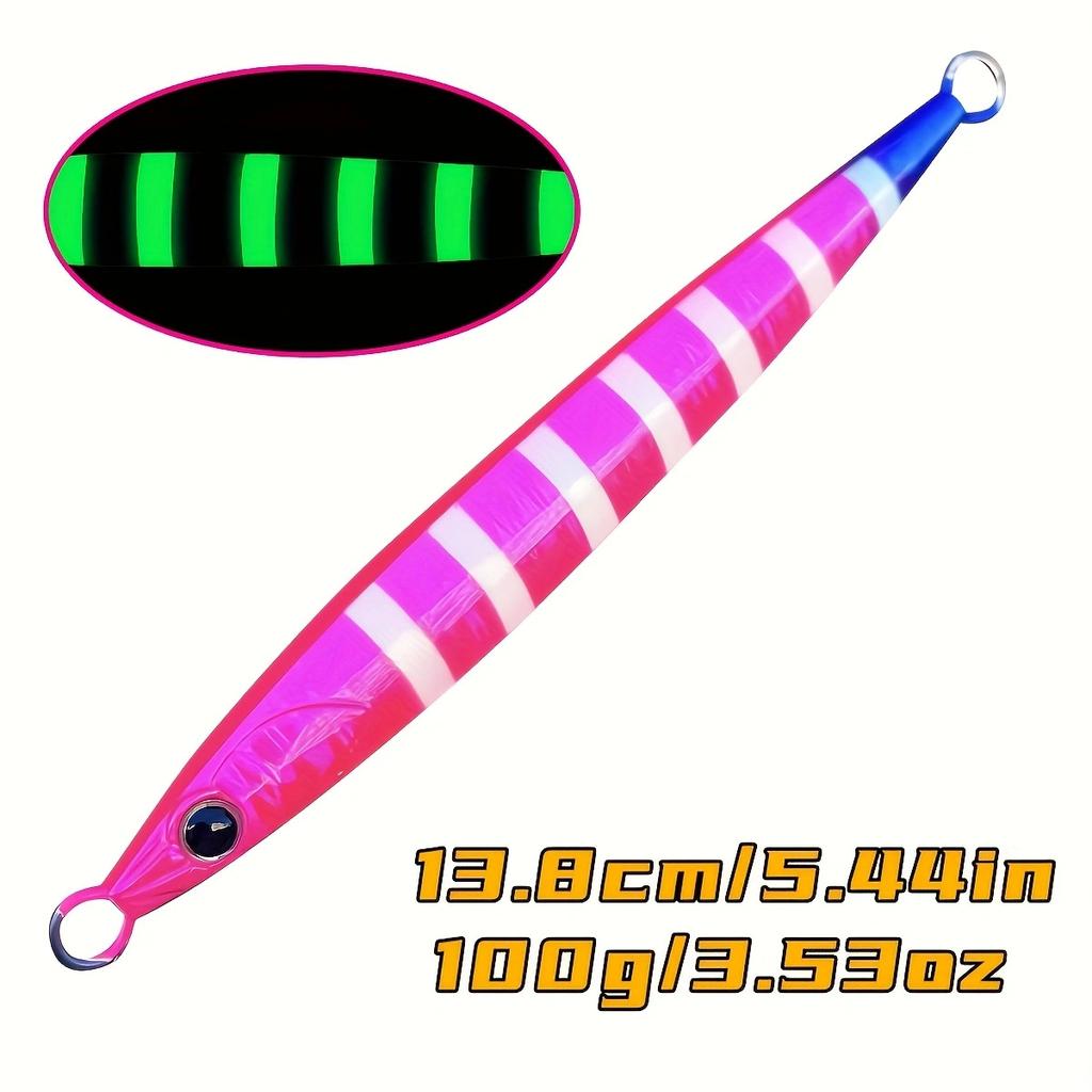 Jig Sea Fishing Lures Metal Jig 100g120g Vertical Slow Pitch Jigging Lures Salt Water Fishing Tackle, Fast Sinking Lure