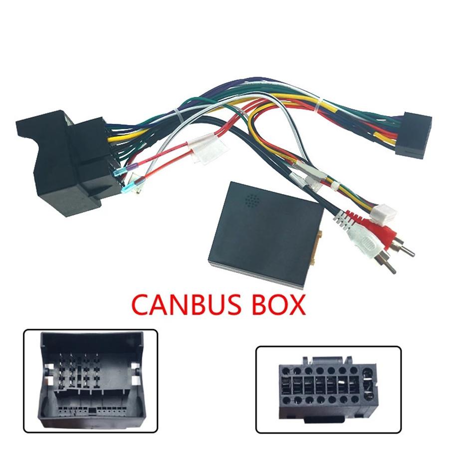 Android Radio 16 Pin Power Wiring Cable Adapter w/Canbus Box For Benz B200/W211