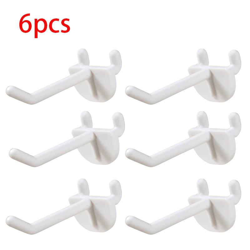 6pcs Pegboard Hook Pegboard Accessories Pegboard Organizer Kit Garage Organization Plastic Hook Garage Office Kitchen Store