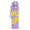 1PC Shut Up Bright Yellow Letter 750ml Color Plastic Sports Water Bottle Leakproof Flip Straw Lid Suitable for Sports Office Home Use