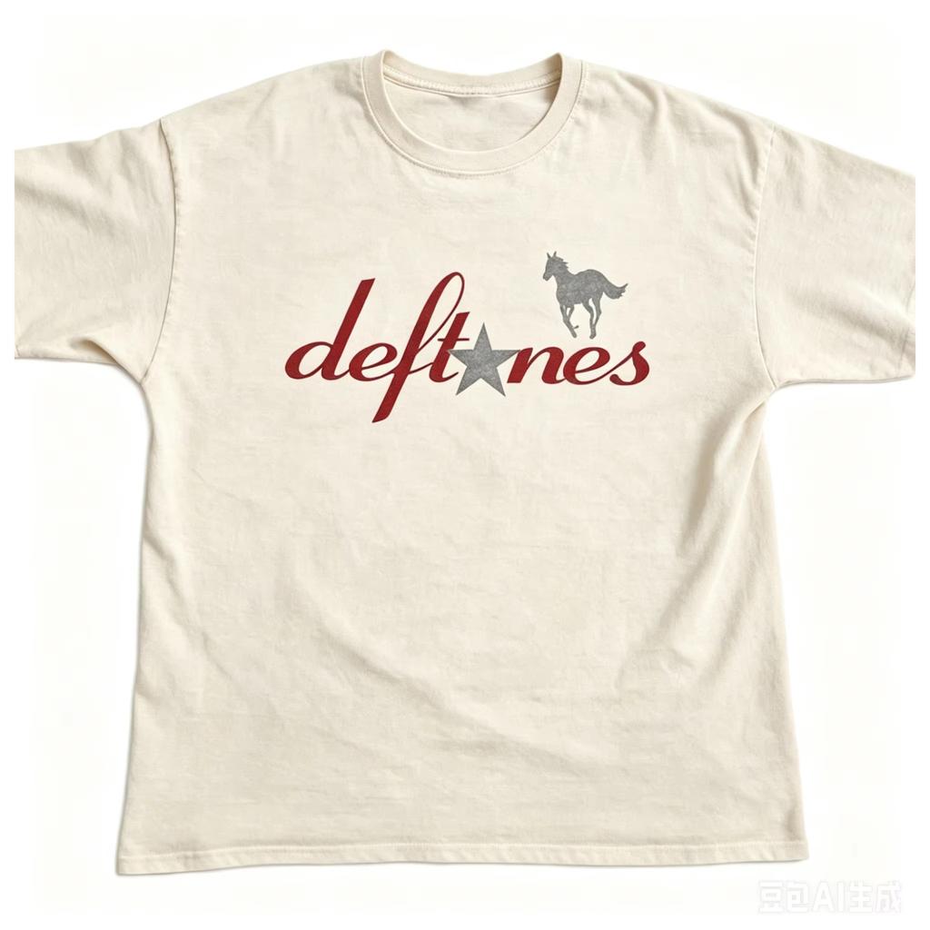 2026 Sommer Heißer Verkauf Deftones White Pony Album Vintage T-Shirt Unisex Harajuku Hip Hop Punk T-Shirt Y2K Gothic Baumwolle Übergroße T-Shirts