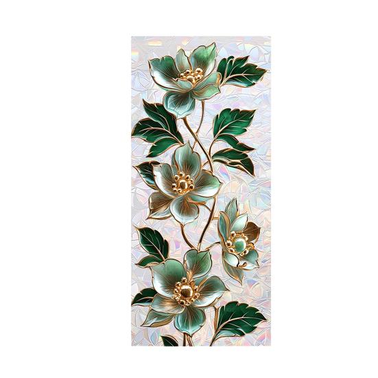 Yousheng Begonia Folia Prywatności na Okno Naklejka Statyczna na Szybę Nieprzezroczysta Retro Kolor Tekstura Statyczna Bez Kleju Łatwa w Pielęgnacji Dekoracja do Domu Łazienki