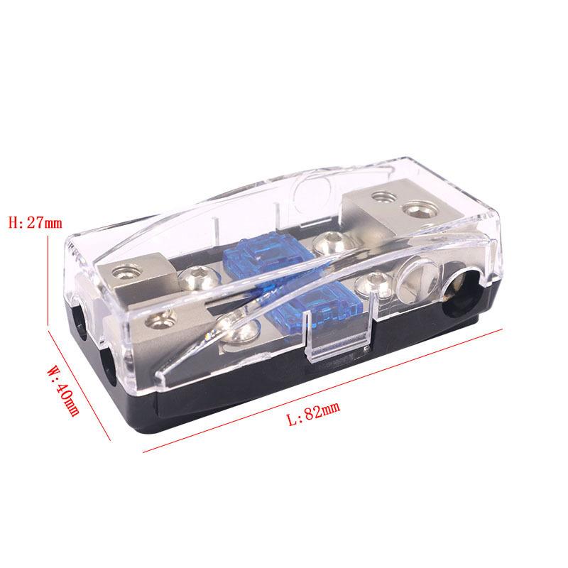 Auto-Audio-Modifikation Zinklegierung Vernickelung Mini-Sicherungshalter Stereo-Audio AFS-Sicherungshalter Stromverteilerblock Sicherungskasten