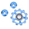 Mountain Bike Guide Wheel Durable Lightweight Bearing Anode Sturdy Aluminium Alloy 11 Tooth Rear Derailleur PulleyBlue
