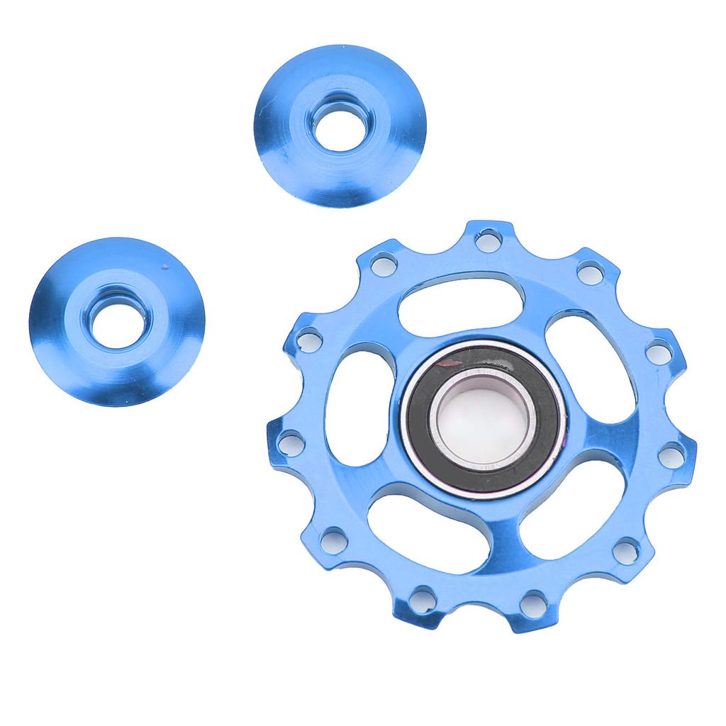 Mountain Bike Guide Wheel Durable Lightweight Bearing Anode Sturdy Aluminium Alloy 11 Tooth Rear Derailleur PulleyBlue