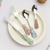 1/4Pcs Animal Cartoon Cute Fork Stainless Steel Children Spoon Fork Children Kids Cutlery Set Tableware Dinnerware Supplies Gift