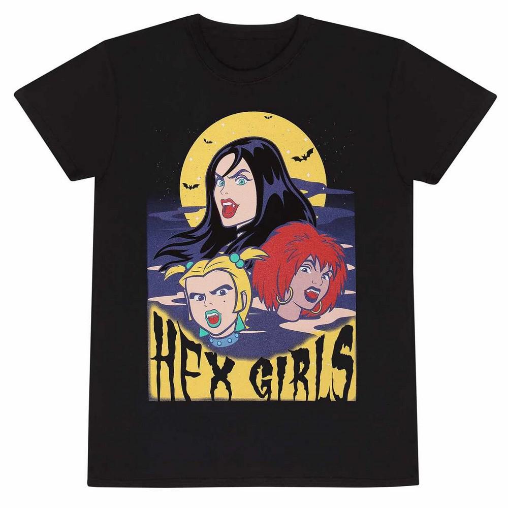 Hex Girls Unisex Adult Floating Heads With Yellow Moon T-Shirt