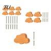 Modern Minimalist Cabinet Pulls Cloud Shaped Wooden Knobs for Cabinets & Drawers, Wood Handles Beech with Screws, Nordic Style Decorative Nursery