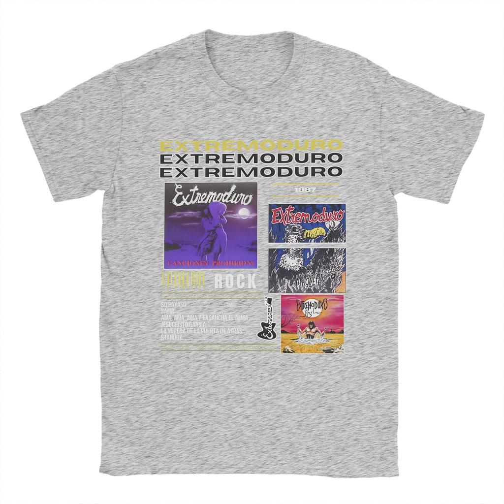 Herren T-Shirt Rockband EXTREMODURO Tour 2025 T-Shirts Strand-Tees Streetwear Design Baumwollkleidung Übergröße 6XL