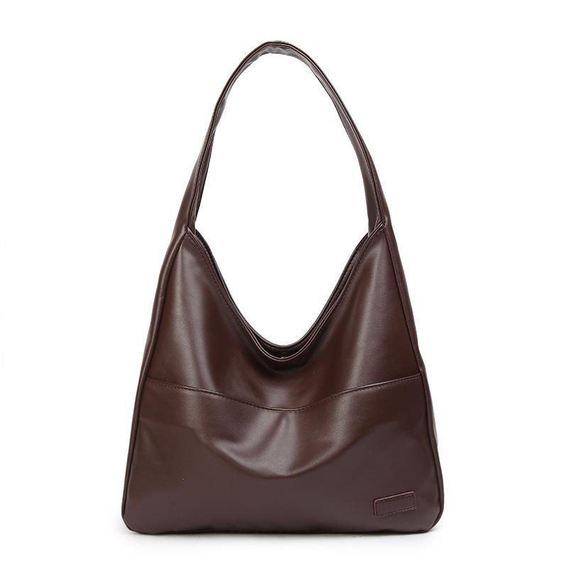 Soft Leather PU Tote Bag Large Capacity Bag Women's Work Commuting Can Put Tablet Women's Bag Korean Version Simple Shoulder Bag