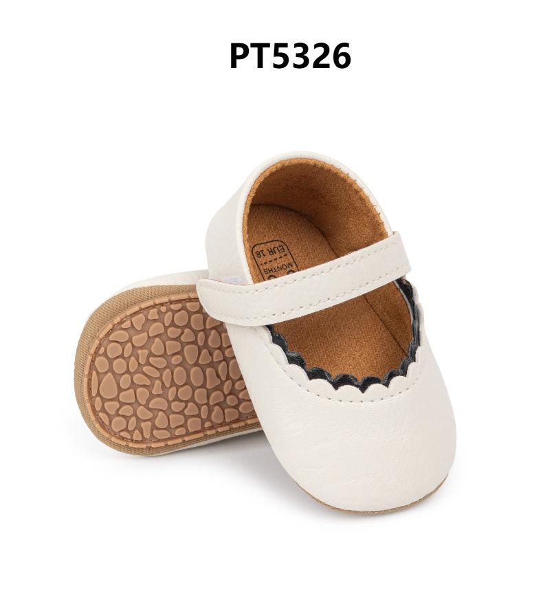 Baby Princess Shoes 0-1 Year, Soft Non-slip PU Leather with Bowknot, Suitable for Spring/Autumn.