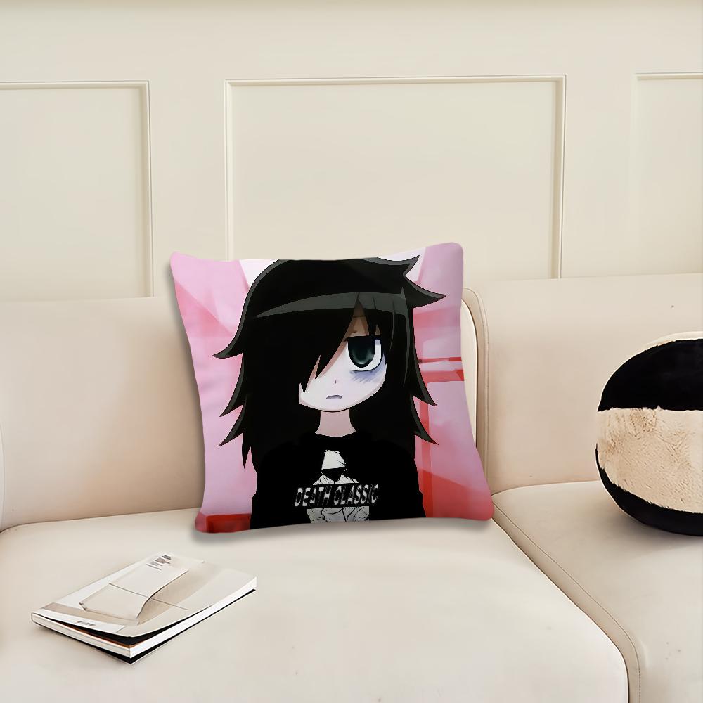 C-character Tomoko Kuroki Game Cushion Cover Pillow Cover Decoration Room Home Sofa Living Office Car Nordic Simplicity