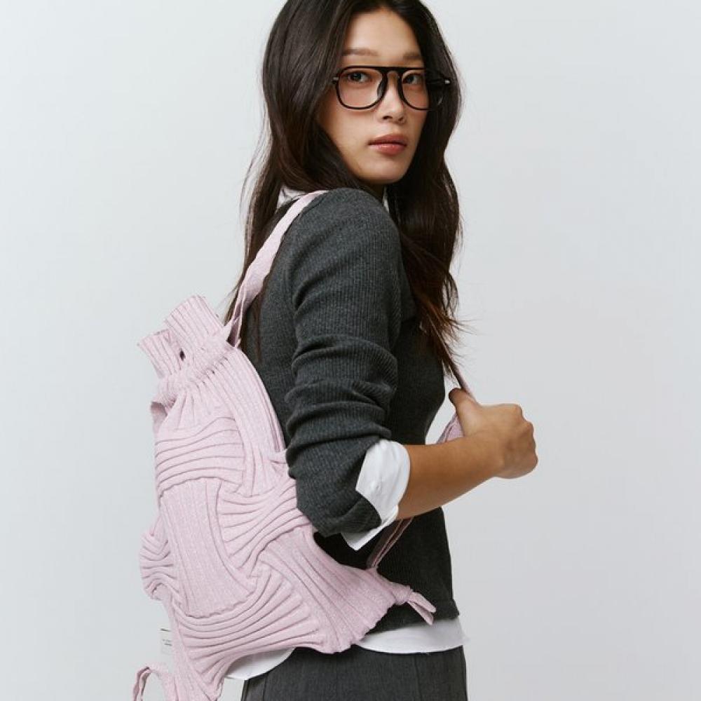 

Pleatsmama Glitter Pale Pink New Bow Backpack Single option