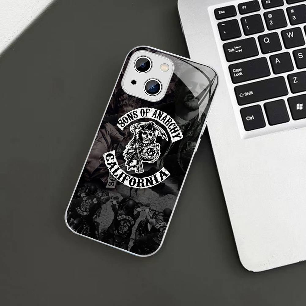 

Crime Sons Of Anarchy TV For IPhone 14 13 12 Mini 11 Pro XS Max X XR 14 Plus Tempered Glass Cover iphone 14 pro