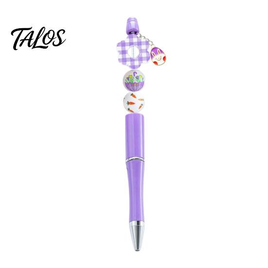 Creatieve Schrijftools voor Kinderen Kralen Balpen Set, DIY Paasknutselpakket, met Kleurrijke Unieke Cadeau Studenten Konijn En Ei Kralen Decoratie,
