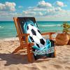 1PC Custom Name "Your Name Soccer Emblem" Beach Towel Highly Absorbent And Sand-Resistant Towel for Swimming, Pool, Yoga, And Travel Lightweight