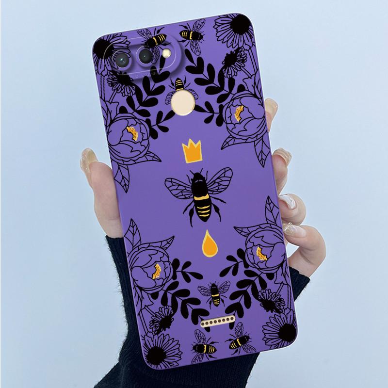 For Xiaomi Redmi 6 5 Plus 5A 4A 4X Case Advanced Sense Pretty Cartoon Flower Liquid Silicone Soft TPU Protective Back Cover Capa