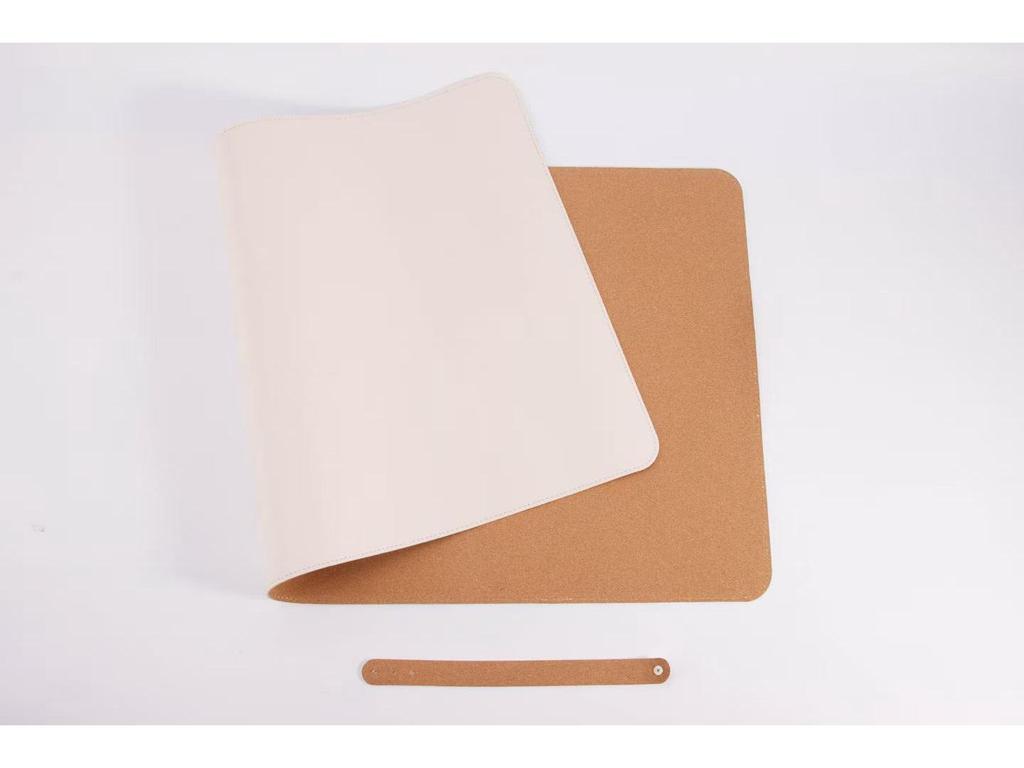 Großes einfarbiges Leder-Mauspad - Esports & Büro-Schreibtischmatte für Laptop und Tastatur