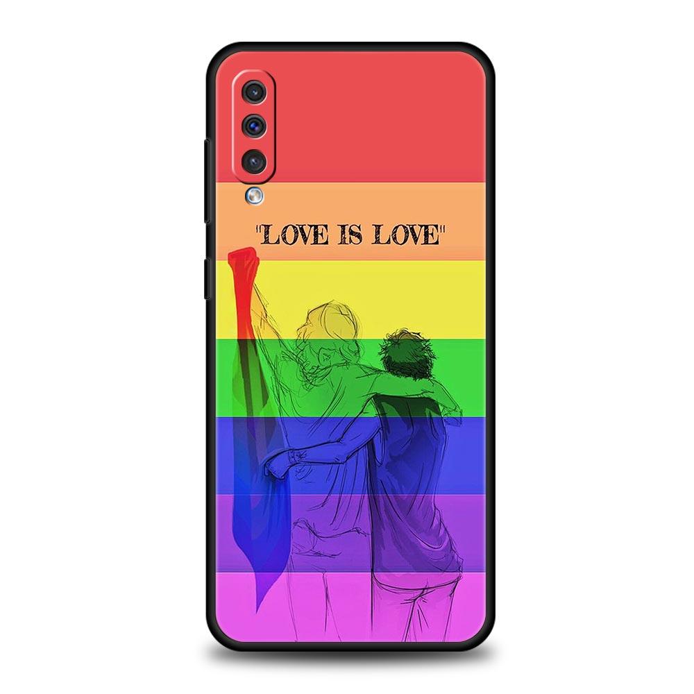 Gay Lesbian Rainbow Pride Phone Case for Samsung Galaxy A56 A36 A26 A16 A34 A24 A42 A22 A20 A12 A40 A30 A10 Soft TPU Cover Shell