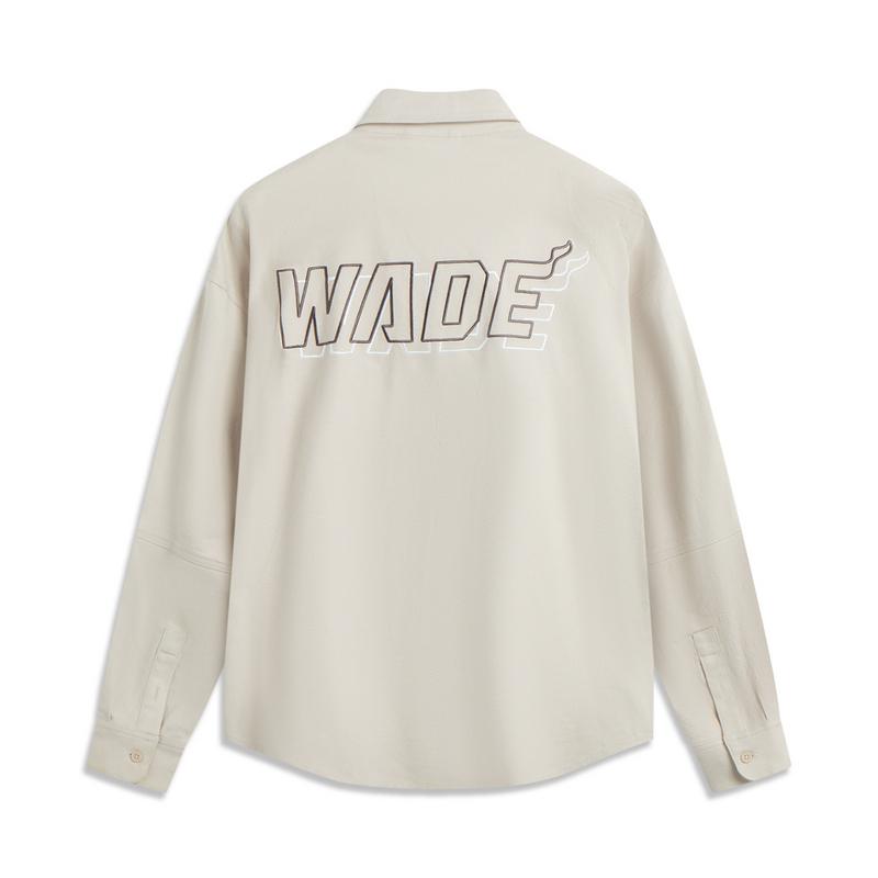 Li Ning Wade Series Sports Casual Simple Solid Color Polo Long Sleeve Shirt Unisex Shirts Oatmeal-Gray AFDUC31-2