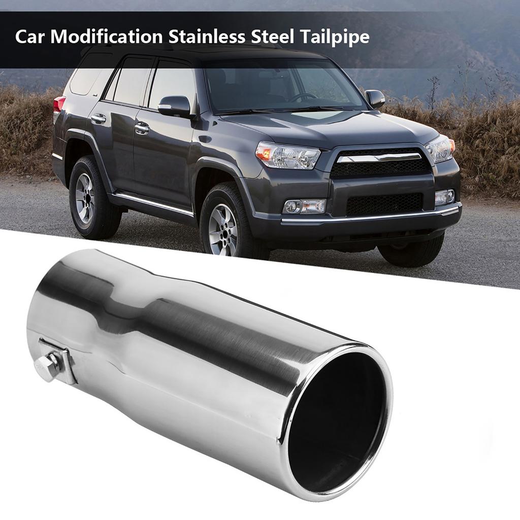 Car Modification Stainless Steel Exhaust Muffler Pipe Rear Tailpipe End Throat Flat