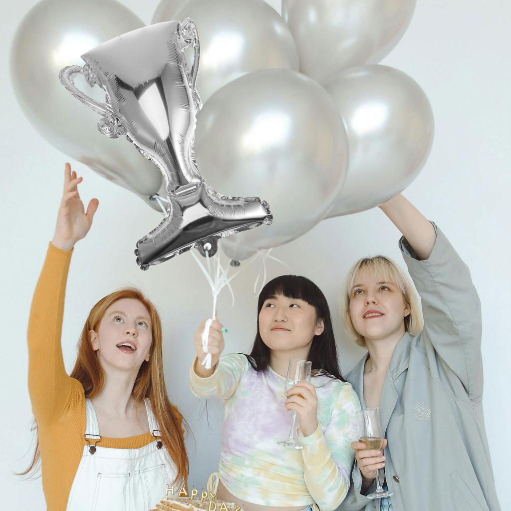 3Pcs Aluminum Foil Trophy Balloon Gold Champion Balloon Graduation Party Decoration Supplies Sports Party Decoration