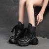 Fashion GKTINOO Retro Thick Soled Short Boots 2025 Autumn Winter New Genuine Leather Round Toe Solid Color Versatile Platform Shoes