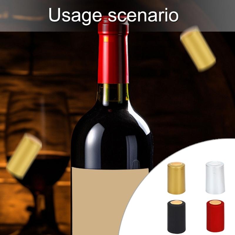 100pcs High Quality PVC Shrink Cap for Wine Easy To Apply with Heat for Quality Maintenance and Decorative Look