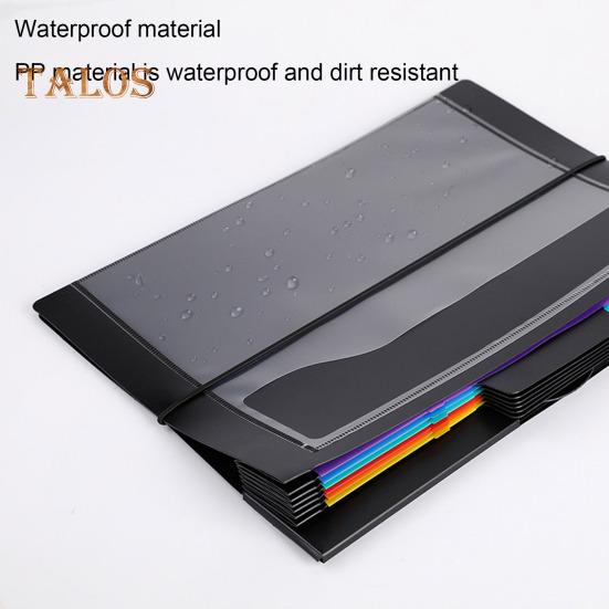 Závěsný organizér pořadačů se 6 velkými kapsami Přenosný skládací prostorově úsporný nástěnný držák pořadačů Držák na dokumenty duhové barvy