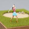 1:64 Golf-Miniaturen Mikrolandschaft Dekoration Golferfiguren Lebendige Posen Spieler