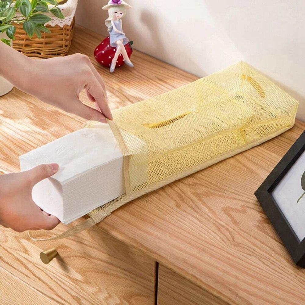 Mesh Garbage Bag Storage Bag Wall Mounted Plastic Bags Storage Organizer Grocery Bag Holder  Home