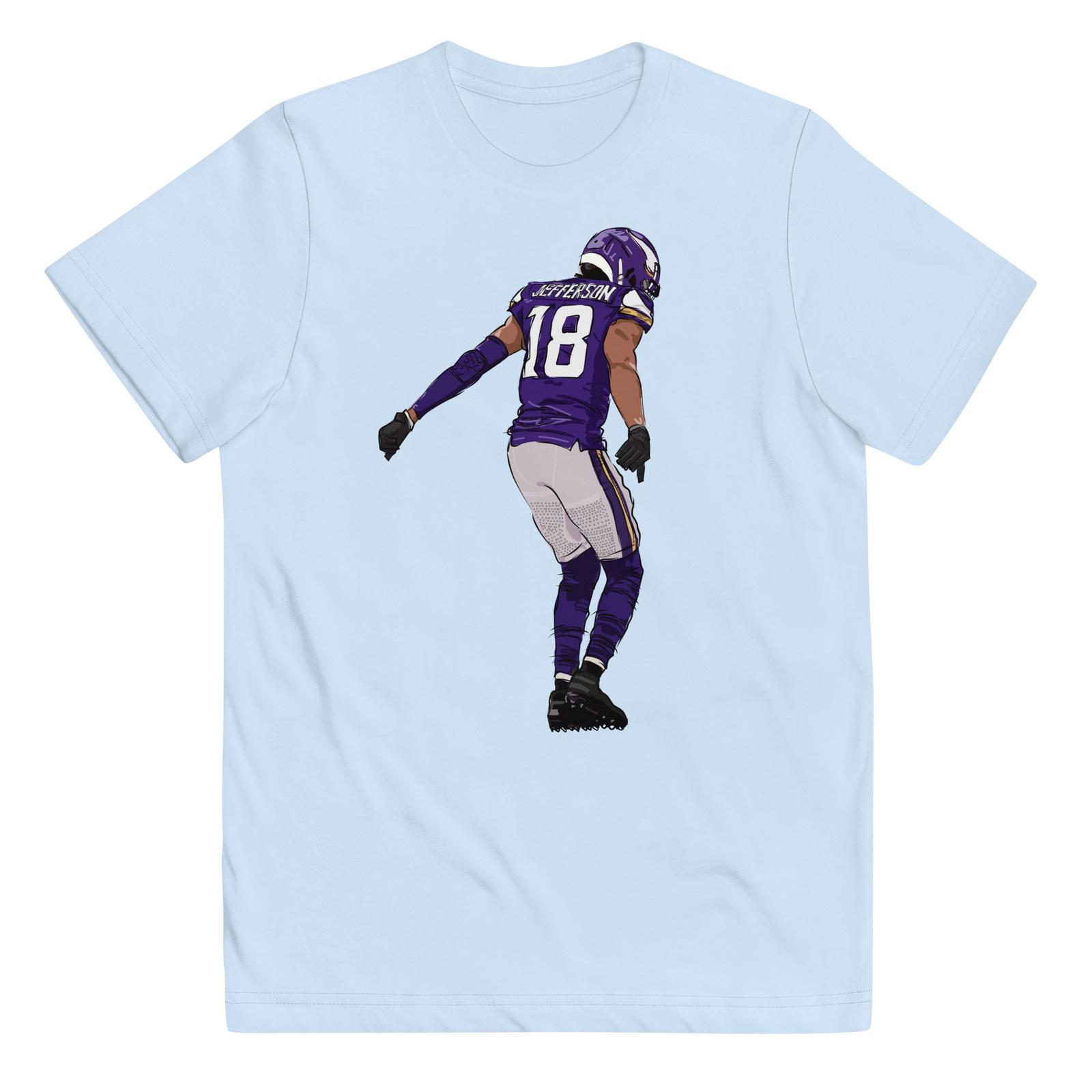 Kid’s T-shirt Justin Jefferson Griddy Sketch YOUTH XXXL