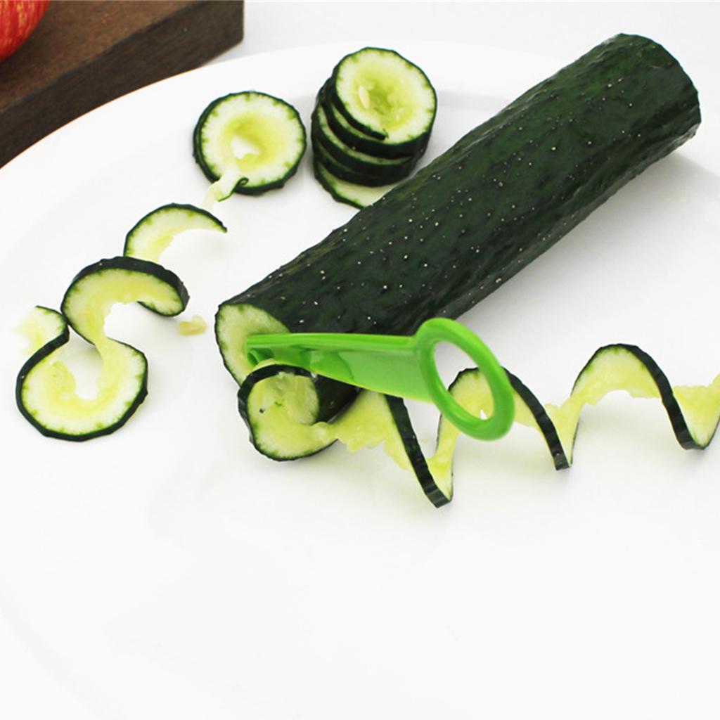 Portable Spiral Twisted Vegetable Slicer Cucumber Kitchen Accessories Tool Suitable for Family Dinners Barbecues
