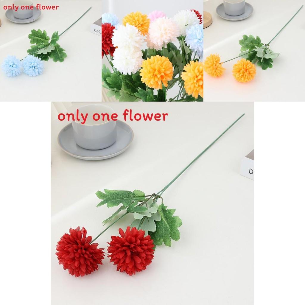 Kunstblume Langer Stiel Pingpong-Chrysantheme Hochzeitsdeko Zuhause Foto-Requisite