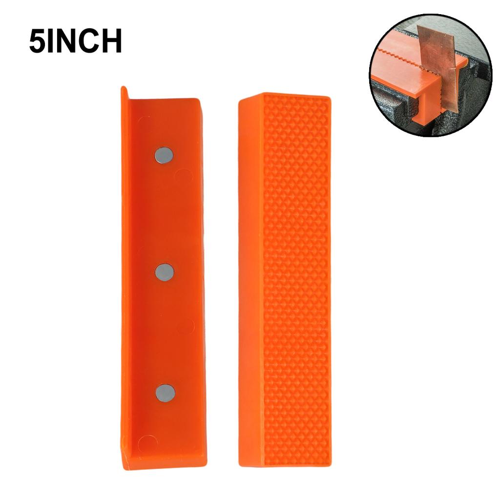 2pcs Bench Vice Jaw Pads 4/5/6 Inch Magnetic Vise Protection Strip Jaw Rubber Metal Vise Bench Machine Drill Press Accessoris