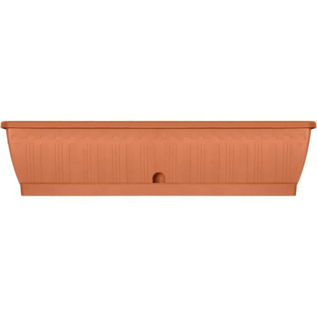 Bloembak - TUIN ID Terraflor - Terra 80 cm - Stevigheid - Waterreservoir - Gerecycled & 100% recyclebaar - Volume voor planten.