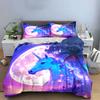 Fantasy Unicorn Moonlit Beach Set  Kid'S And Adults' Bedroom Decor, Exquisite Three-Piece Bedding Set Gift
