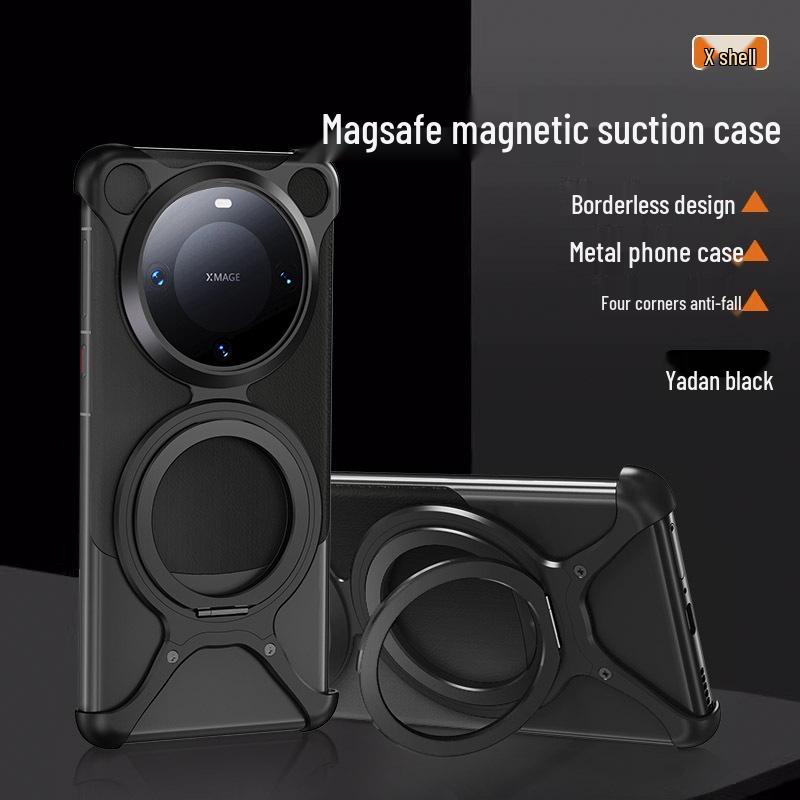 

Huawei MATE70PRO Heat-Dissipating Magnetic Metal Phone Case with Rotating Bracket Mate 60
