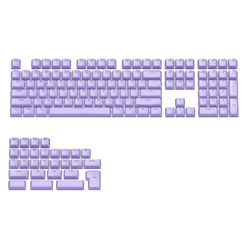 113Key PC Keycaps Set for Mechanical Keyboards with Double Shot Injections OEM Profile Keycap Crystal Jelly Design