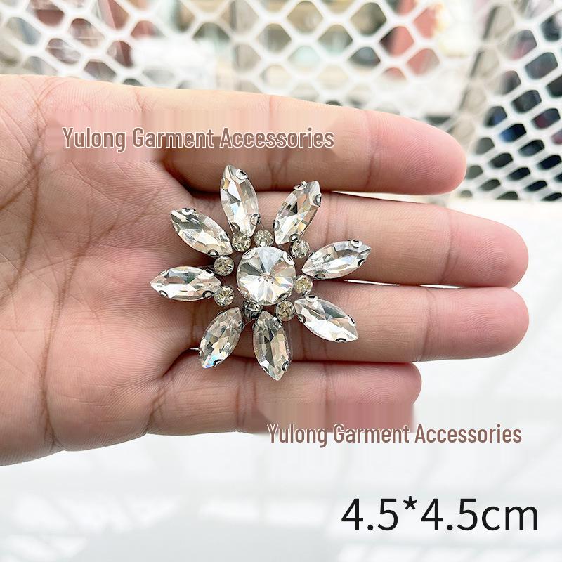White Rhinestone DIY Hotfix Adhesive Fabric for Crystal Ornaments & Shoe Box Decorations