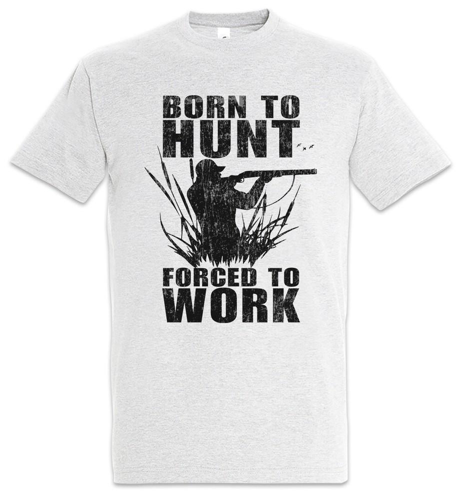 

Рожденный Охотиться Мужская Футболка Олень Охота на Оленя Охотник Медведь Рога Оленя Медведь Веселая Охота XL